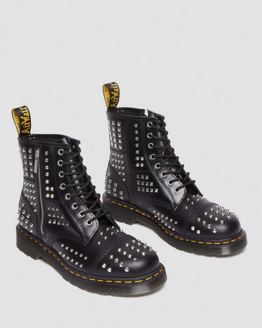 Dr. Martens 1460 Studded Zip Leather Boot